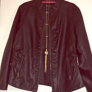 Plus Size Leather Jacket